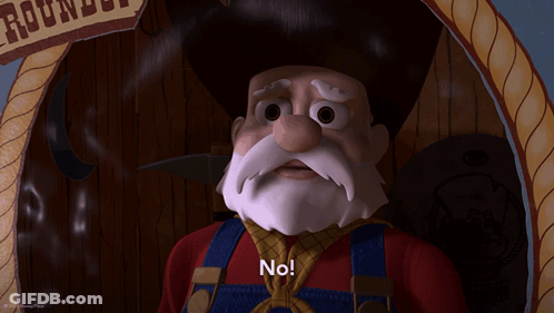 Bearded Cartoon Character Saying No GIF