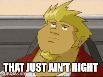 Bearded Cartoon Man Sitting In Car Saying That Just Ain't Right GIF