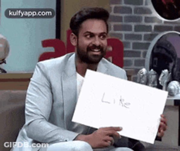 Bearded Guy Answer Like GIF