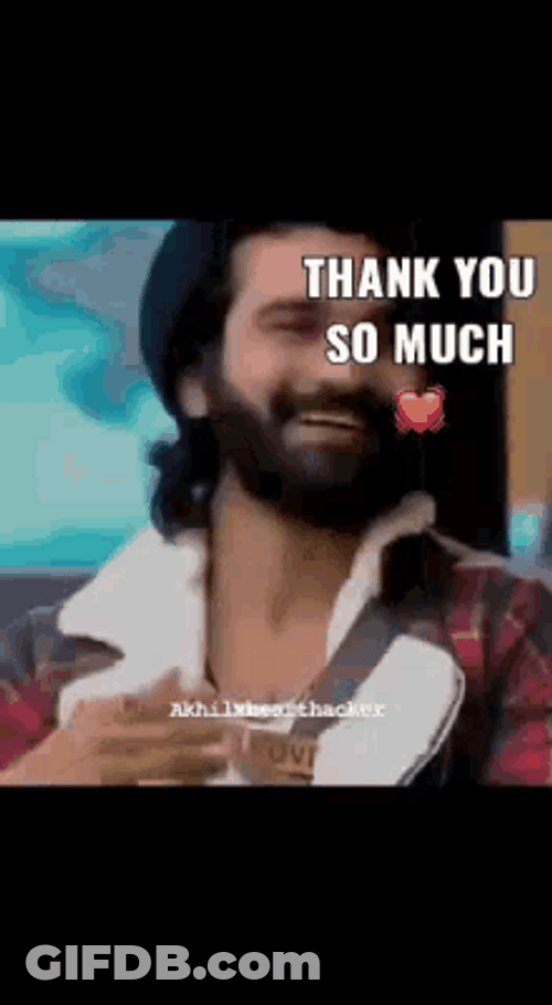 Bearded Guy Praying Blow Kiss Thank You So Much GIF