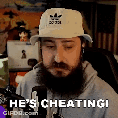 Bearded Guy Saying He's Cheating GIF