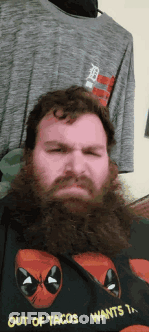Bearded Guy Smash Ban Hammer GIF
