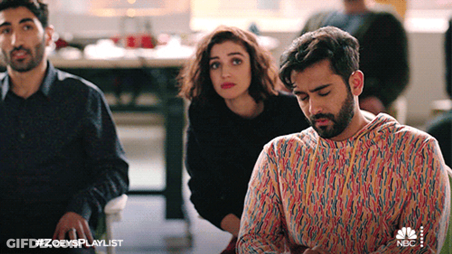 Bearded Guy Uncomfortable Looking Away GIF