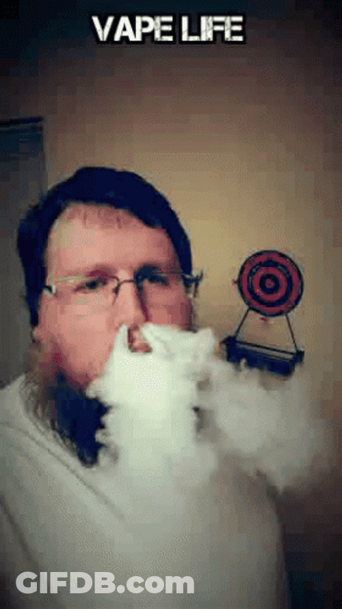 Bearded Guy Vape Life GIF
