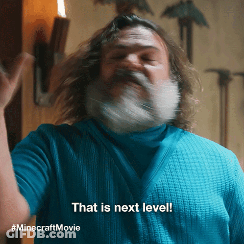 Bearded Long-Haired Man Says That Is Next Level GIF