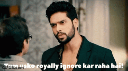 Bearded Man And Another Man Talking: Tum Usko Royally Ignore Kar Raha Hai GIF