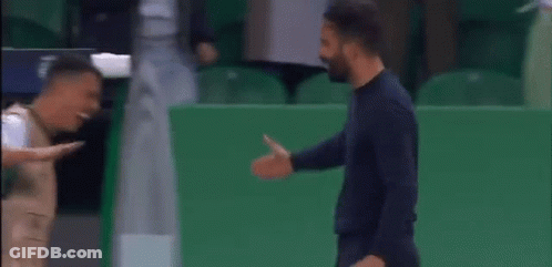 Bearded Man And Soccer Player On Field GIF