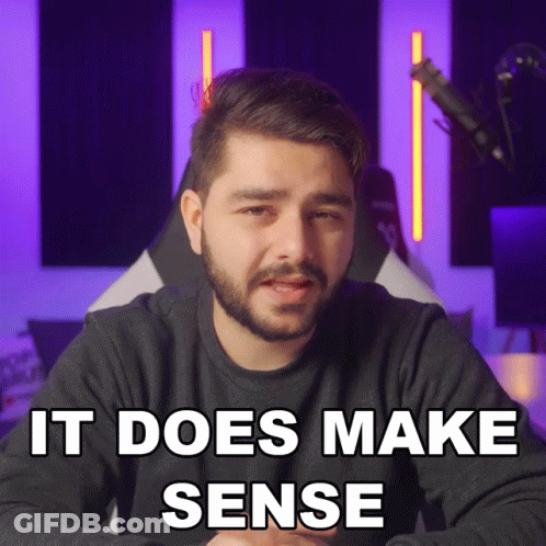Bearded Man At Mic Saying It Does Make Sense GIF