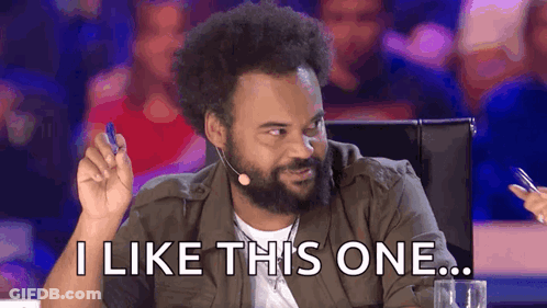 Bearded Man At Microphone Saying I Like This One GIF