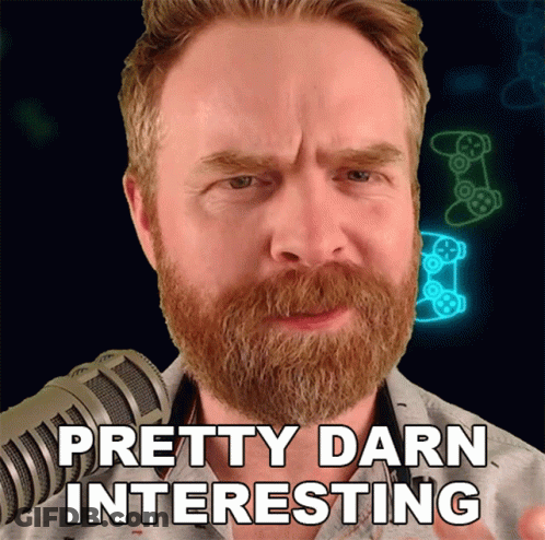 Bearded Man At Microphone Saying Pretty Darn Interesting GIF