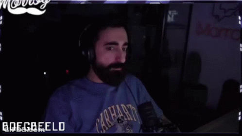 Bearded Man At Screen Saying Boegbeeld GIF