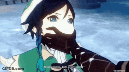 Bearded Man Attacked By Monster GIF