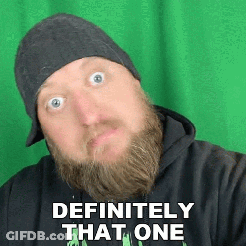 Bearded Man Black Hoodie Saying Definitely That One GIF
