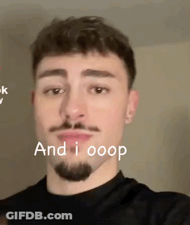 Bearded Man Black Shirt And I Ooops GIF
