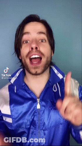 Bearded Man Blue White Jacket Funny Face GIF