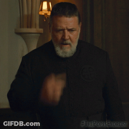 Bearded Man By Lamp #Thepopesexorcist GIF