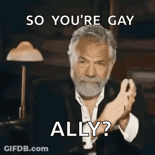 Bearded Man Clapping So You're Gay Ally? GIF