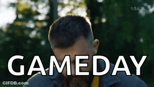 Bearded Man Covering Face Gameday GIF