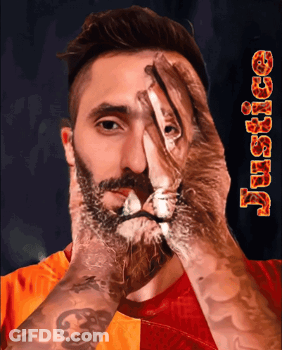 Bearded Man Covering Face Justice GIF