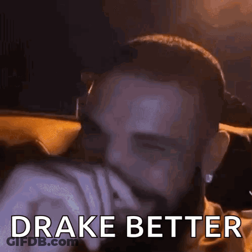 Bearded Man Covering Mouth In Car Drake Better GIF