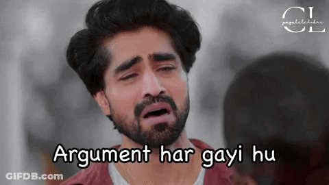Bearded Man Crying Argument Har Gayi Hu GIF