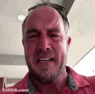 Bearded Man Crying With Sunglasses GIF