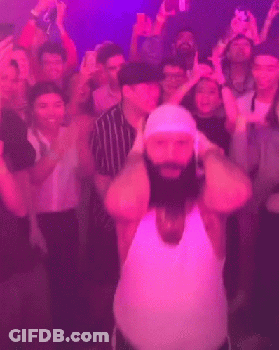 Bearded Man Dancing At Party GIF