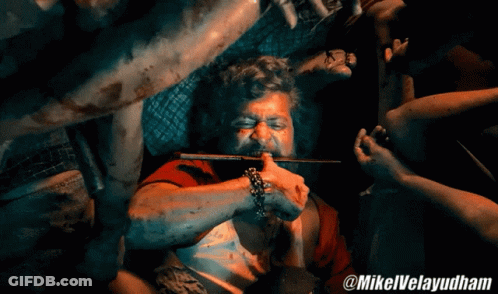 Bearded Man Dancing In Front Of Crowd GIF