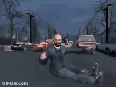 Bearded Man Dancing In Video Game GIF
