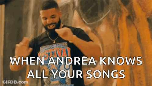 Bearded Man Dancing When Andrea Knows All Your Songs GIF