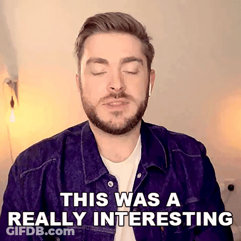 Bearded Man Denim Saying This Was Really Interesting GIF