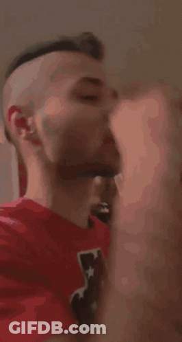 Bearded Man Drinking Water GIF