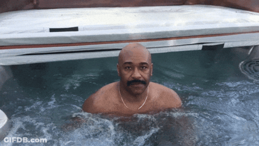 Bearded Man Drowns Smiling GIF