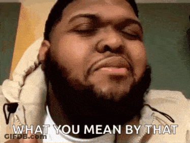 Bearded Man Eyes Closed Saying What You Mean GIF