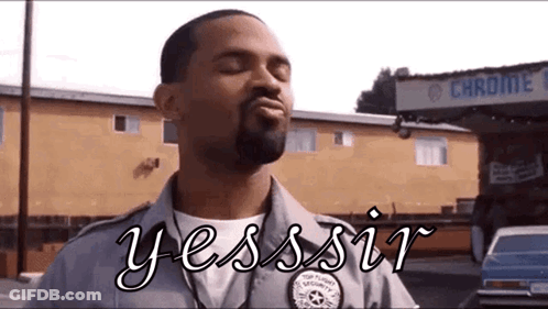 Bearded Man Eyes Closed Saying Yessir GIF