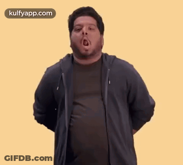 Bearded Man Funny Face In Black Shirt And Jacket GIF