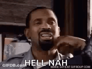 Bearded Man Funny Face Saying Hell Nah GIF