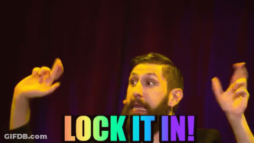 Bearded Man Funny Face Saying Lock It In GIF