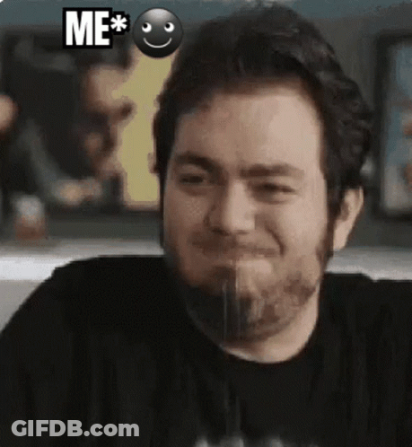 Bearded Man Funny Face Smiley Saying Me GIF