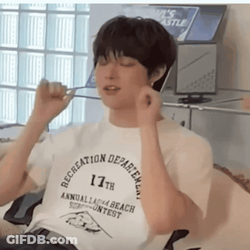 Bearded Man Giving Middle Finger In Train GIF