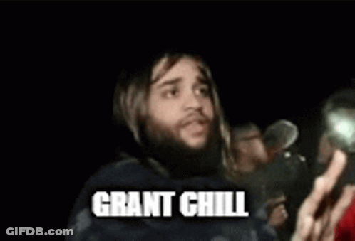 Bearded Man Giving Middle Finger With Grant Chill GIF