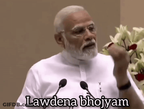 Bearded Man Giving Speech Lawdena Bhojyam GIF