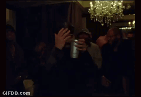Bearded Man Glowing In Darkness GIF