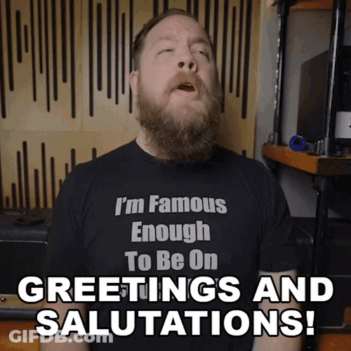 Bearded Man Greetings And Salutations GIF