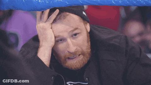 Bearded Man Hand To Head GIF