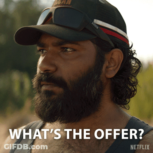 Bearded Man Hat Sunglasses What's The Offer Netflix GIF