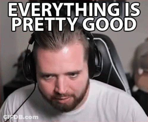 Bearded Man Headphones Says Everything Is Pretty Good GIF