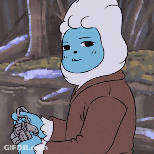 Bearded Man Holding Camera Next To River GIF