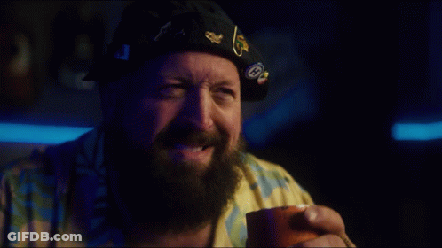 Bearded Man Holding Cup Saying Yeah You Love It GIF