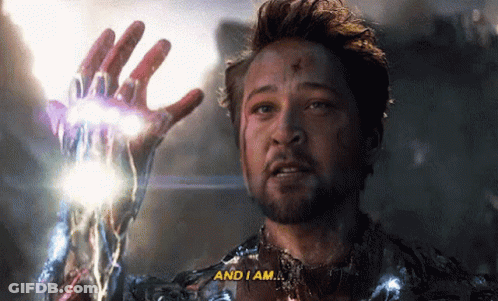 Bearded Man Holding Hand Up Saying And I Am GIF
